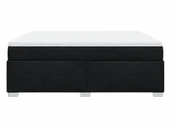 Clicnbuy Cama box spring con colchón tela 180x200 cm Negro Best