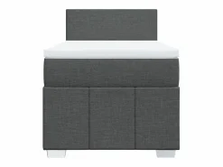 Clicnbuy Cama box spring con colchón tela oscuro 90x190 cm Gris Hot