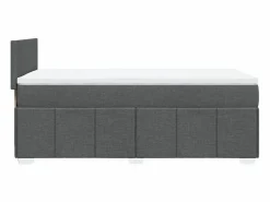Clicnbuy Cama box spring con colchón tela oscuro 90x190 cm Gris Hot