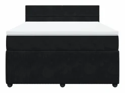 Cama box spring con colchón terciopelo 140x190 cm^Clicnbuy Online