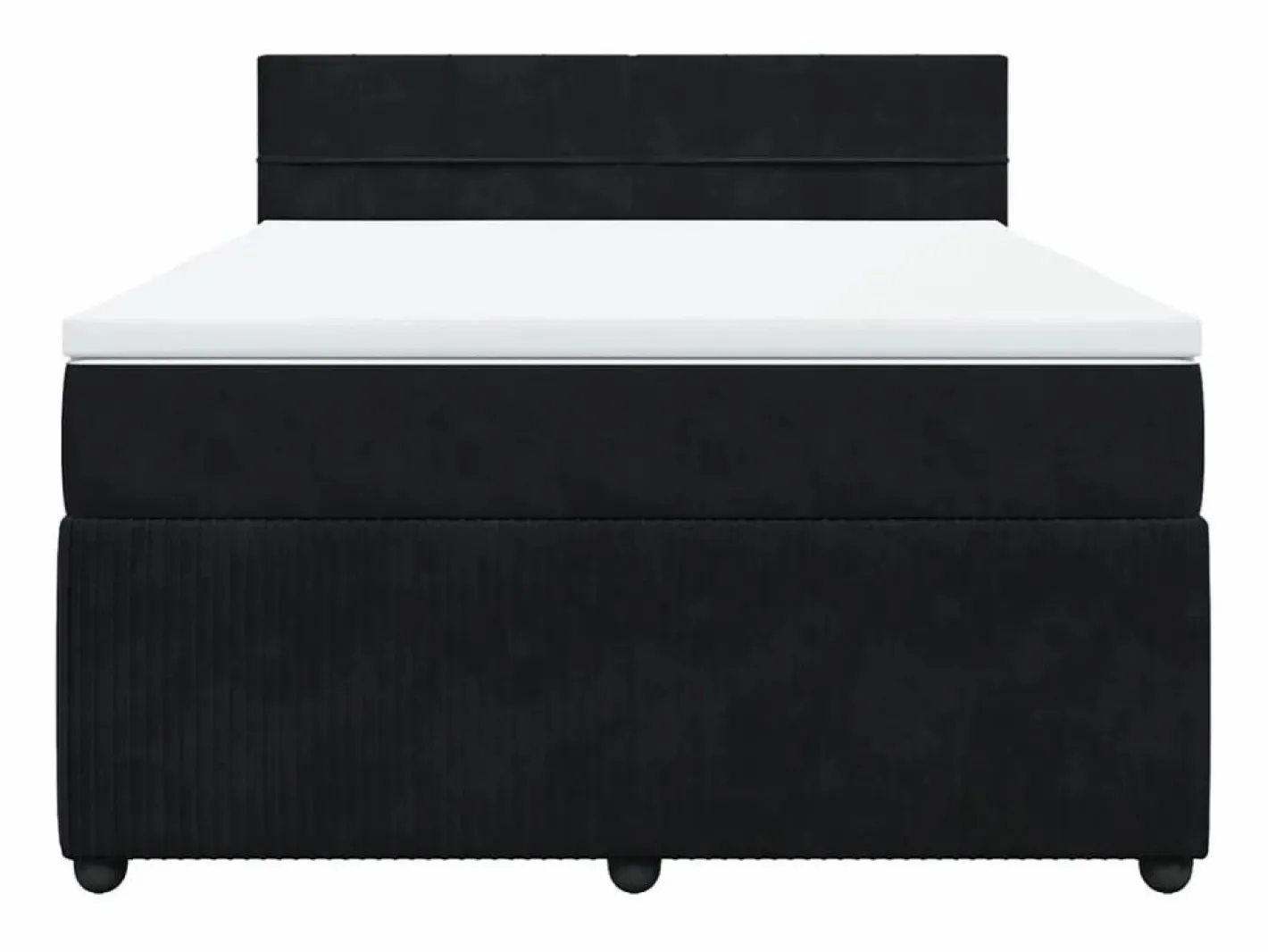 Cama box spring con colchón terciopelo 140x190 cm^Clicnbuy Online