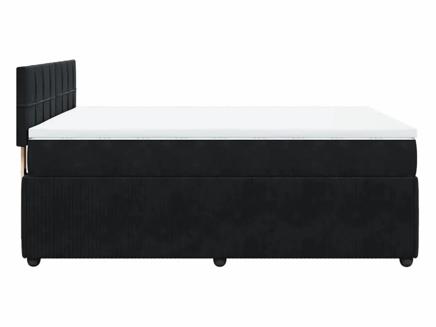 Cama box spring con colchón terciopelo 140x190 cm^Clicnbuy Online