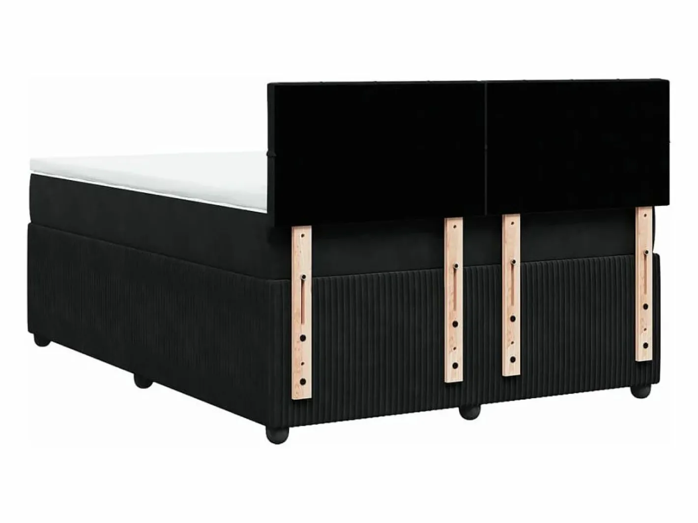 Cama box spring con colchón terciopelo 140x190 cm^Clicnbuy Online
