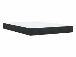 Clicnbuy Cama box spring con colchón terciopelo 160x200 cm Negro Hot