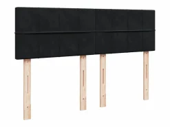 Clicnbuy Cama box spring con colchón terciopelo 160x200 cm Negro Hot