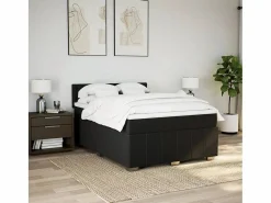 Clicnbuy Somier - 160X200Cm|Cama box spring con colchón tela 160x200 cm