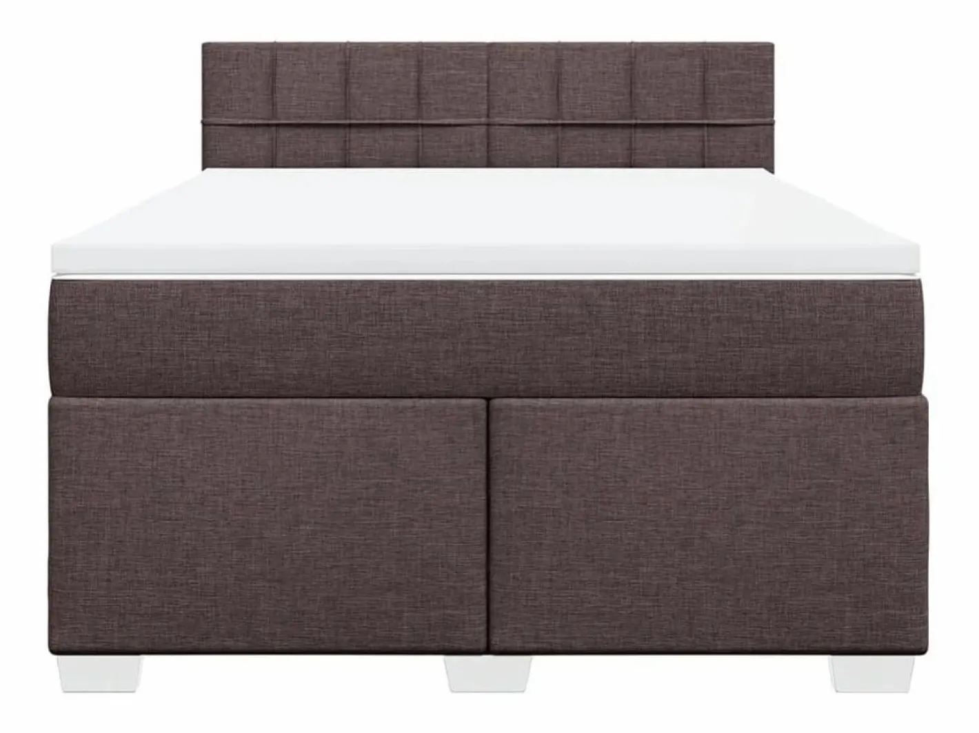 Clicnbuy Base De Cama De Láminas|Cama box spring con colchón tela marrón oscuro 160x200 cm
