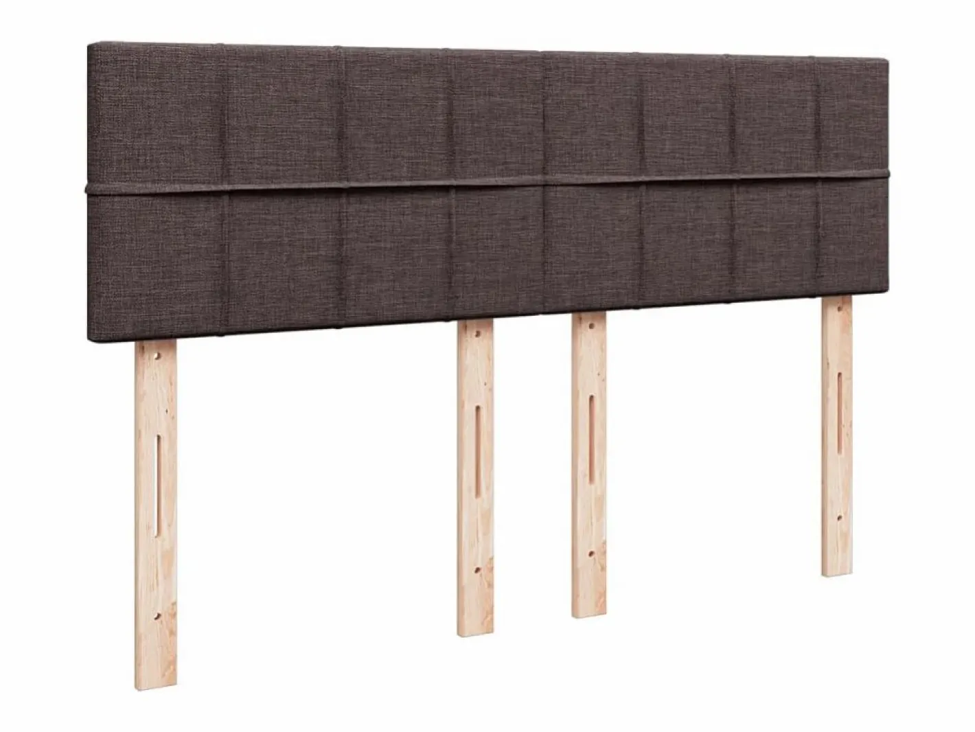 Clicnbuy Base De Cama De Láminas|Cama box spring con colchón tela marrón oscuro 160x200 cm