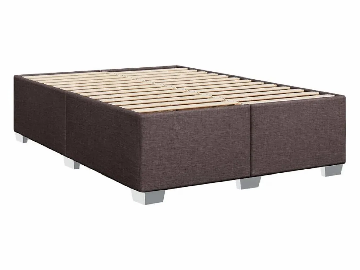 Clicnbuy Base De Cama De Láminas|Cama box spring con colchón tela marrón oscuro 160x200 cm