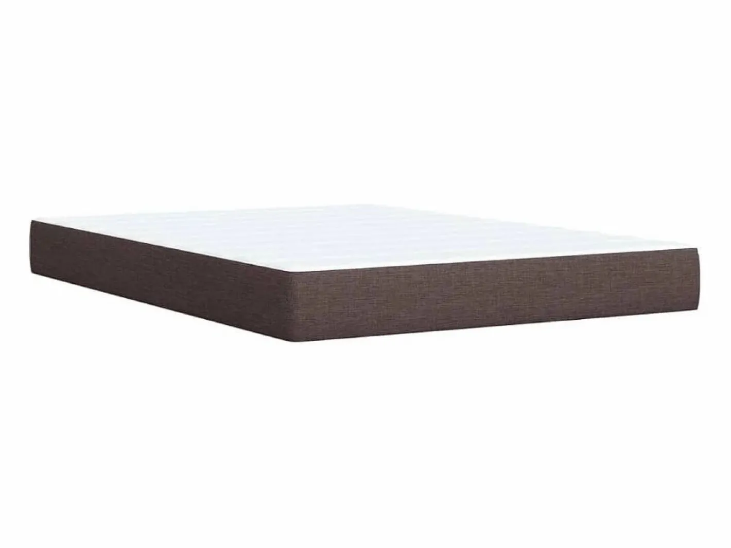 Clicnbuy Base De Cama De Láminas|Cama box spring con colchón tela marrón oscuro 160x200 cm