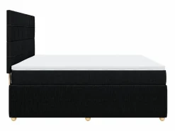 Clicnbuy Cama box spring con colchón tela 180x200 cm Negro Clearance
