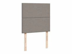 Clicnbuy Somier - 90X190Cm|Cama box spring con colchón tela gris taupe 90x190 cm