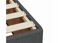 Clicnbuy Cama box spring con colchón tela oscuro 160x200 cm Gris Sale