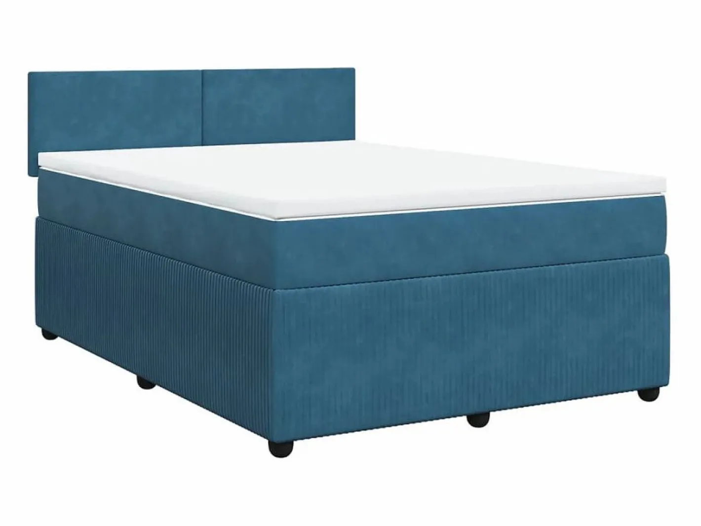 Cama box spring con colchón terciopelo 140x200 cm^Clicnbuy Online