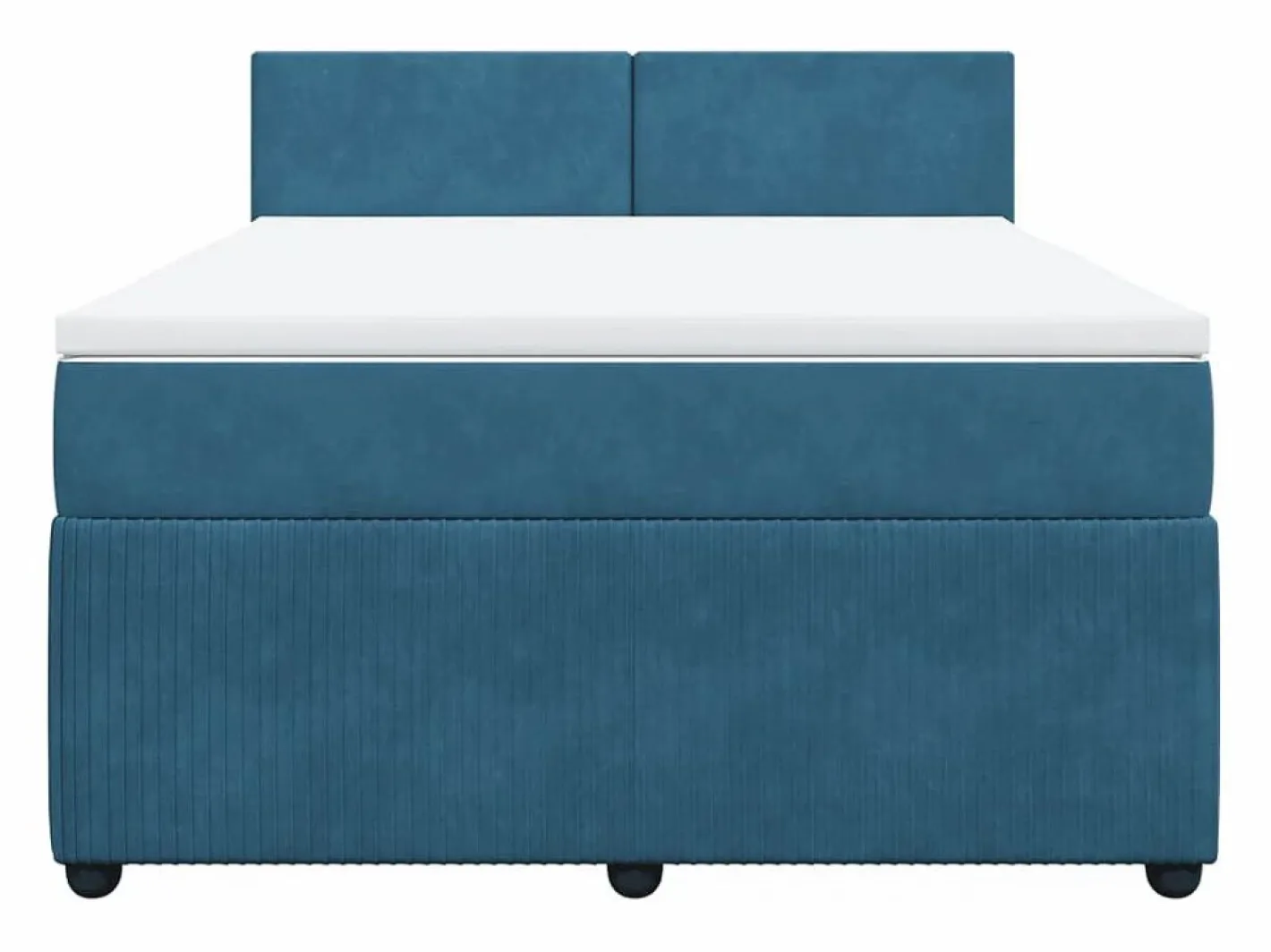 Cama box spring con colchón terciopelo 140x200 cm^Clicnbuy Online