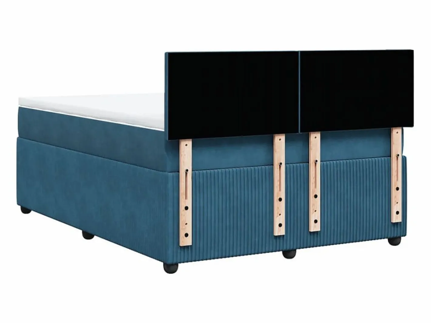 Cama box spring con colchón terciopelo 140x200 cm^Clicnbuy Online