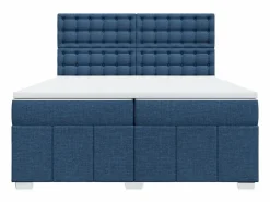 Clicnbuy Base De Cama De Láminas|Cama box spring con colchón tela 200x200 cm