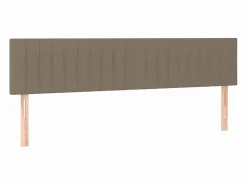 Clicnbuy Somier - 180X200Cm|Cama box spring con colchón LED tela gris taupe 180x200 cm