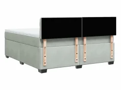 Clicnbuy Somier - 180X200Cm|Cama box spring con colchón terciopelo claro 180x200 cm