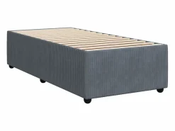 Cama box spring con colchón terciopelo oscuro 90x190 cm^Clicnbuy Hot