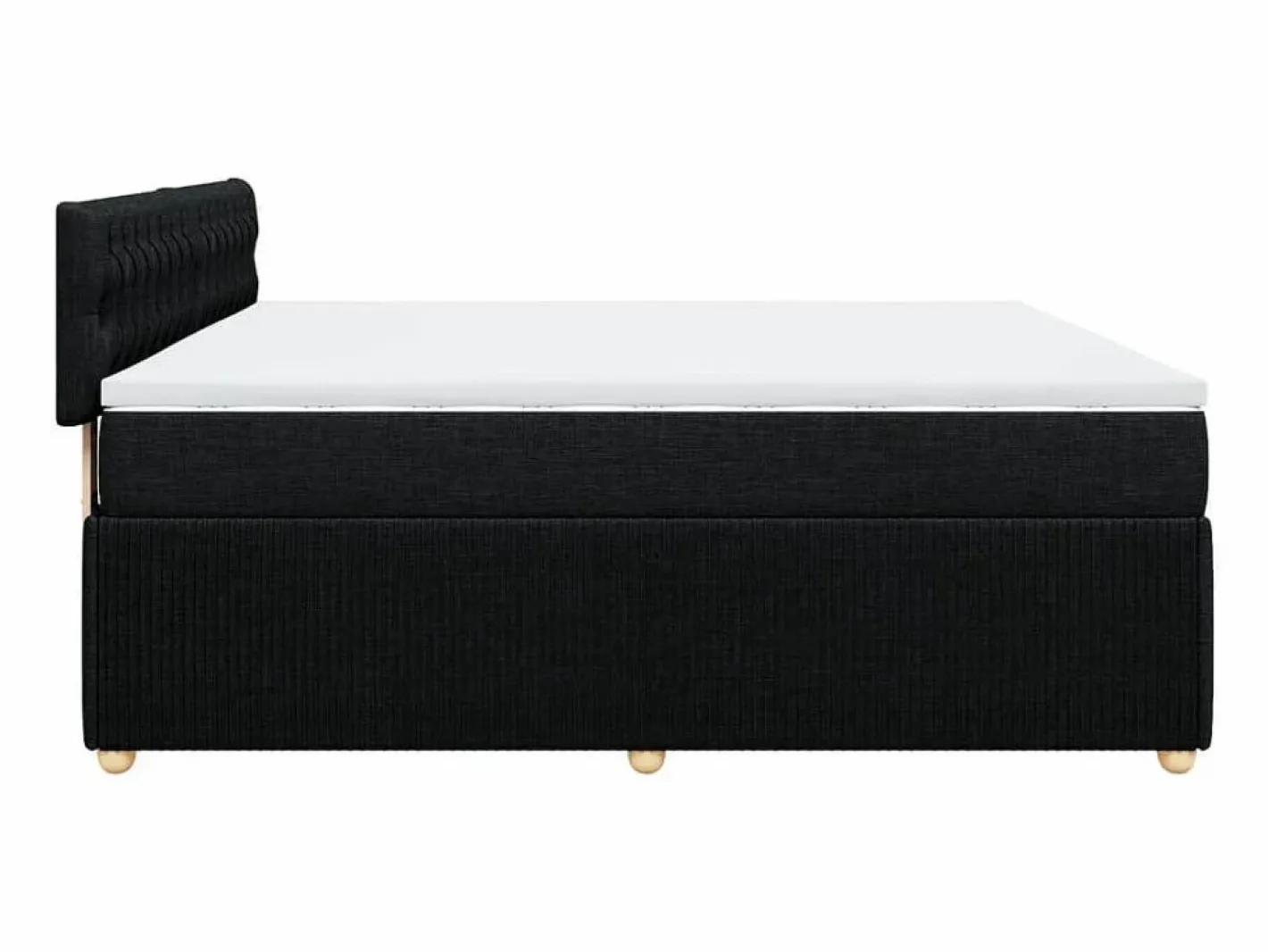 Clicnbuy Cama box spring con colchón tela 180x200 cm Negro Online