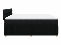 Clicnbuy Cama box spring con colchón tela 180x200 cm Negro Online