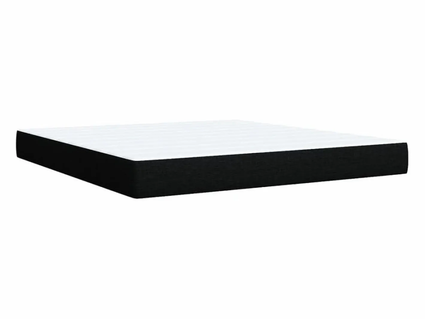 Clicnbuy Cama box spring con colchón tela 180x200 cm Negro Online