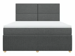 Clicnbuy Base De Cama De Láminas|Somier - 180X200Cm|Cama box spring con colchón tela oscuro 180x200 cm