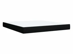 Clicnbuy Cama box spring con colchón tela 180x200 cm Negro Best
