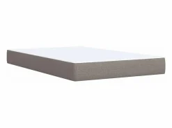 Clicnbuy Base De Cama De Láminas|Cama box spring con colchón tela gris taupe 120x190 cm