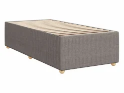 Clicnbuy Cama box spring con colchón tela gris taupe 90x190 cm Topo