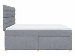 Clicnbuy Base De Cama De Láminas|Somier - 180X200Cm|Cama box spring con colchón tela claro 180x200 cm