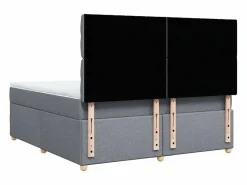 Clicnbuy Base De Cama De Láminas|Somier - 180X200Cm|Cama box spring con colchón tela claro 180x200 cm