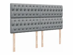 Clicnbuy Base De Cama De Láminas|Somier - 180X200Cm|Cama box spring con colchón tela claro 180x200 cm