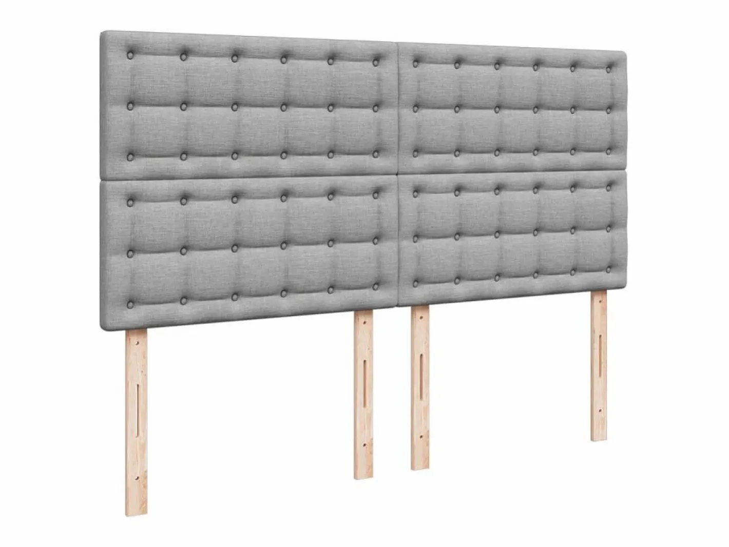 Clicnbuy Cama box spring con colchón tela claro 180x200 cm Gris Discount