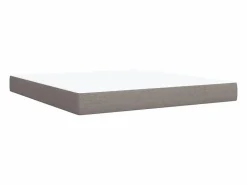 Clicnbuy Cama box spring con colchón tela gris taupe 180x200 cm Topo Clearance