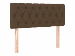 Cama box spring con colchón y LED tela marrón oscuro 120x190 cm^Clicnbuy Sale