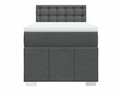 Cama box spring con colchón tela oscuro 90x190 cm^Clicnbuy Clearance