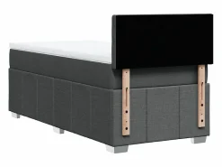 Cama box spring con colchón tela oscuro 90x190 cm^Clicnbuy Clearance
