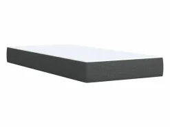 Cama box spring con colchón tela oscuro 90x190 cm^Clicnbuy Clearance