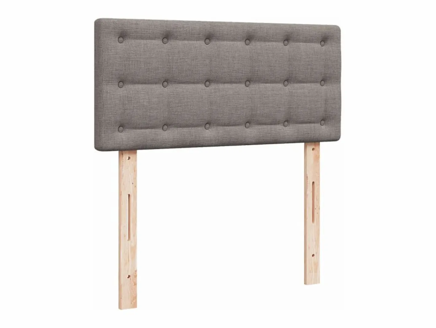 Clicnbuy Base De Cama De Láminas|Somier - 90X190Cm|Cama box spring con colchón tela gris taupe 90x190 cm
