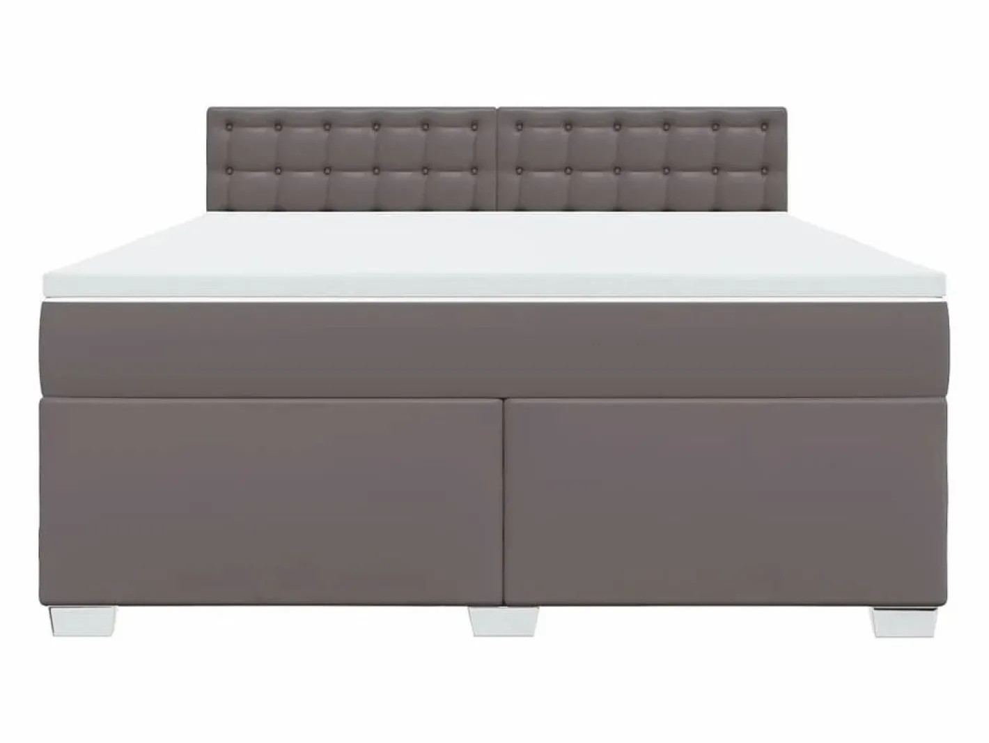 Cama box spring con colchón cuero sintético 180x200 cm^Clicnbuy Online