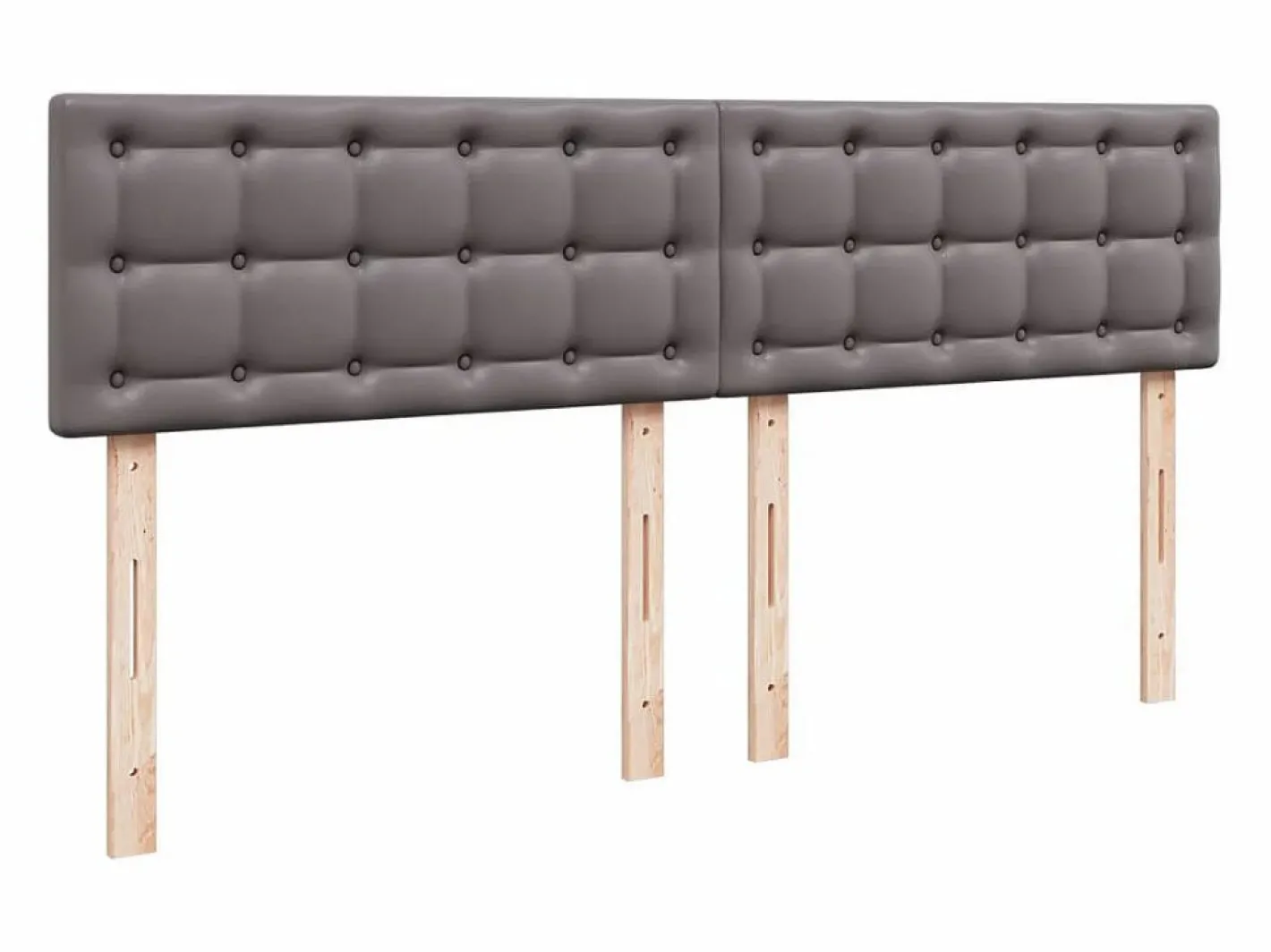 Cama box spring con colchón cuero sintético 180x200 cm^Clicnbuy Online