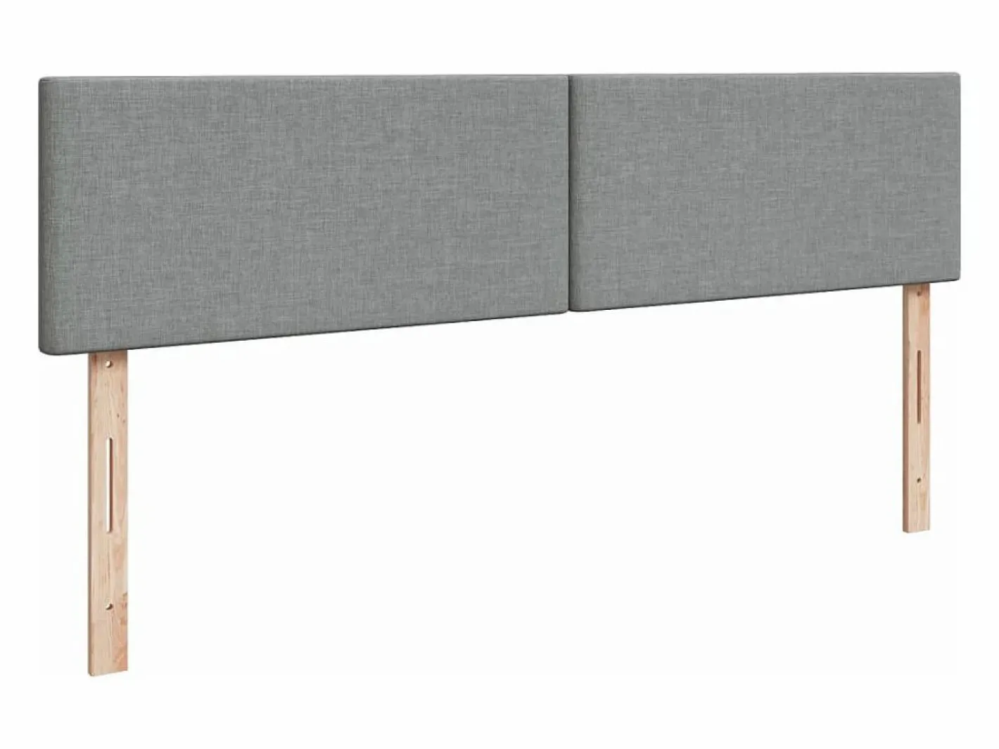 Clicnbuy Cama box spring con colchón tela claro 180x200 cm Gris New