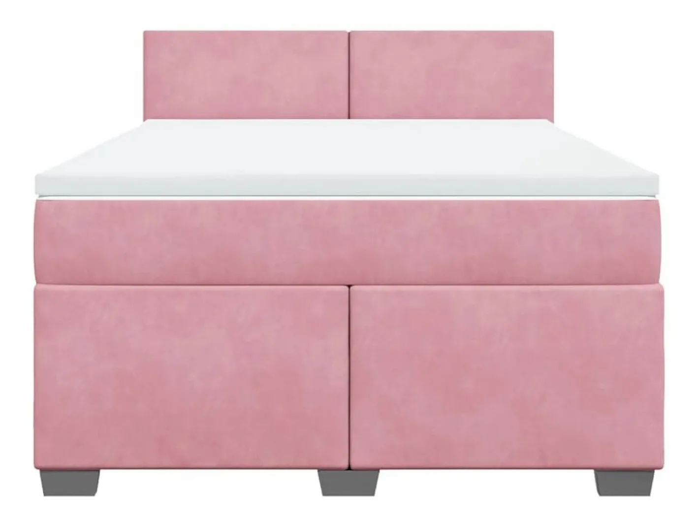 Clicnbuy Somier - 160X200Cm|Cama box spring con colchón terciopelo 160x200 cm