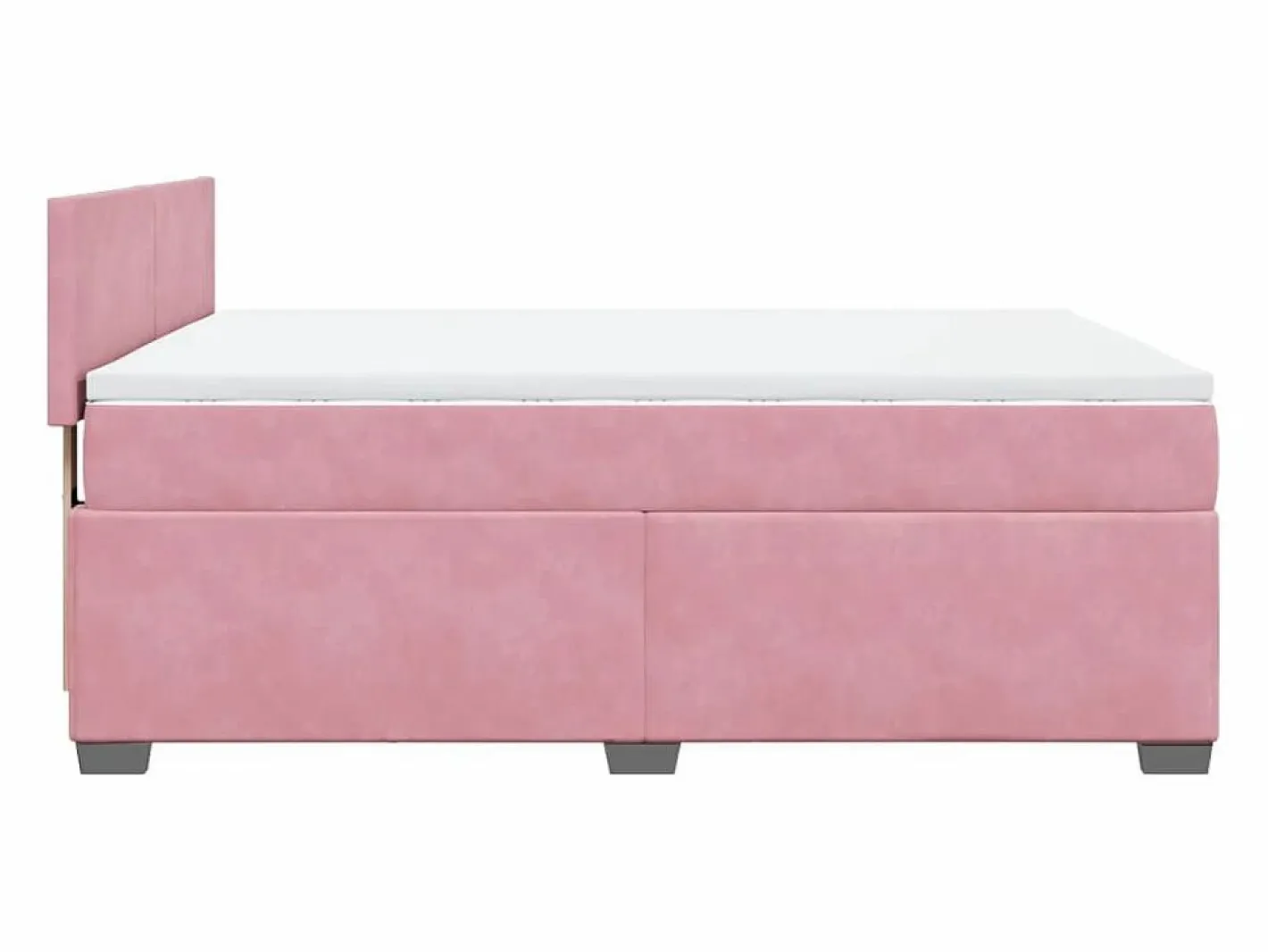 Clicnbuy Somier - 160X200Cm|Cama box spring con colchón terciopelo 160x200 cm