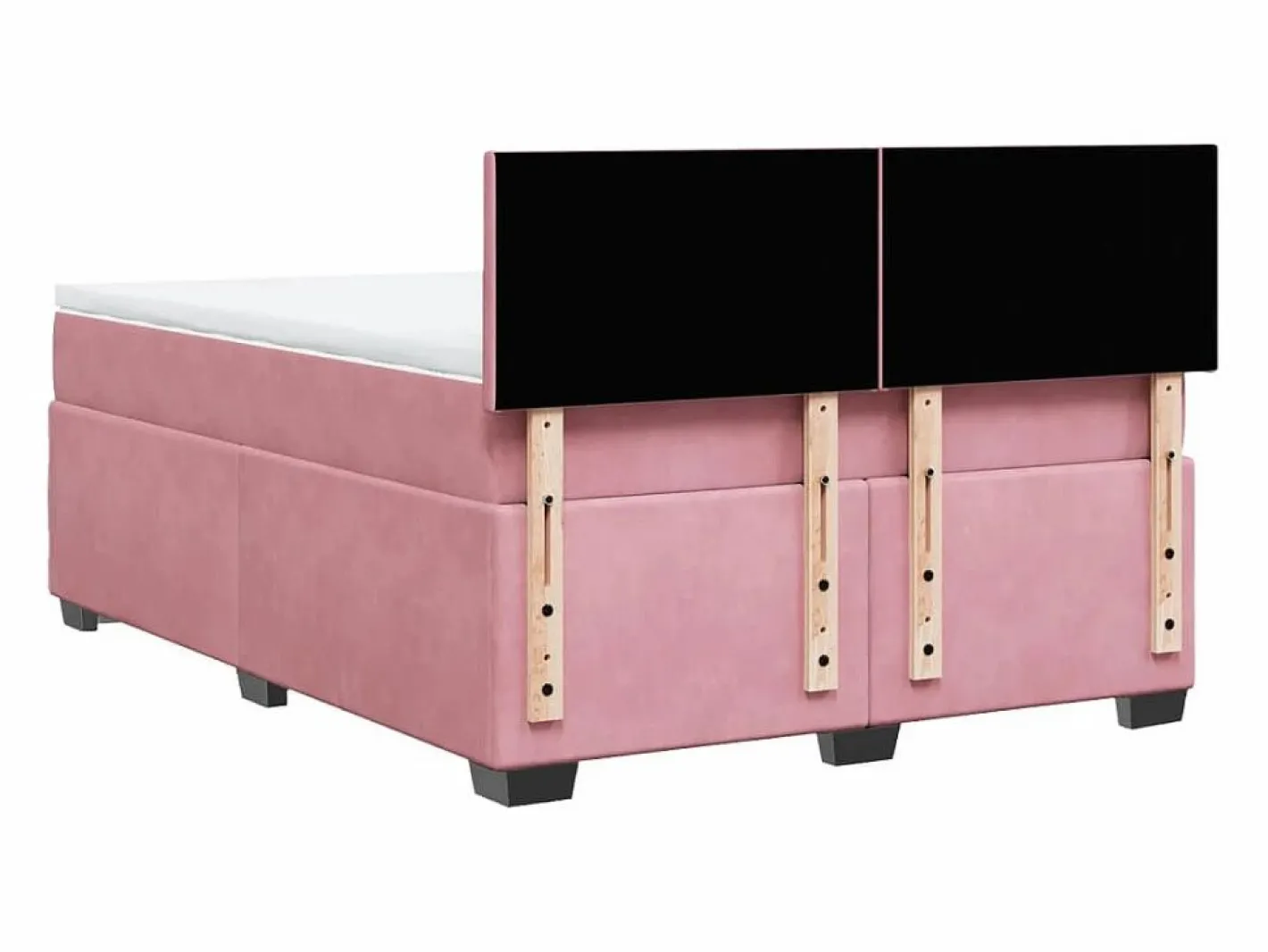 Clicnbuy Somier - 160X200Cm|Cama box spring con colchón terciopelo 160x200 cm