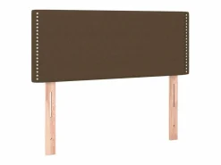 Cama box spring con colchón y LED tela marrón oscuro 120x200 cm^Clicnbuy Best