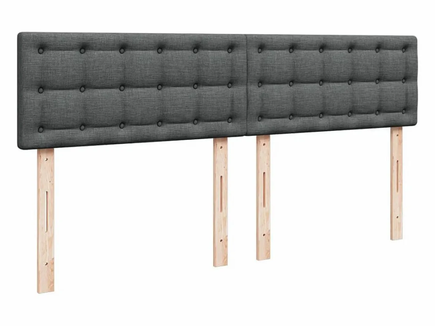 Clicnbuy Somier - 180X200Cm|Cama box spring con colchón tela oscuro 180x200 cm