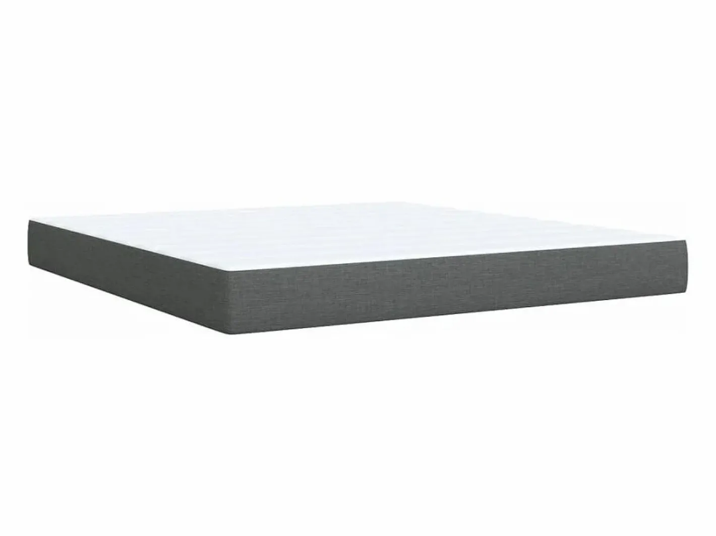 Clicnbuy Somier - 180X200Cm|Cama box spring con colchón tela oscuro 180x200 cm